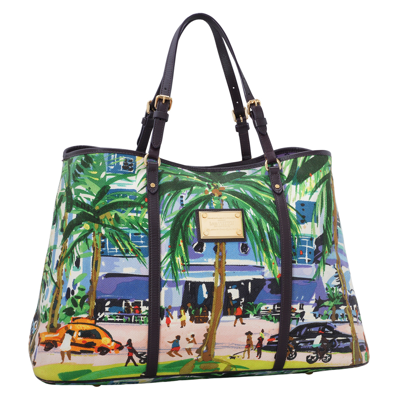 LOUIS VUITTON(USED)루이비통 시즌 패브릭 쇼퍼백